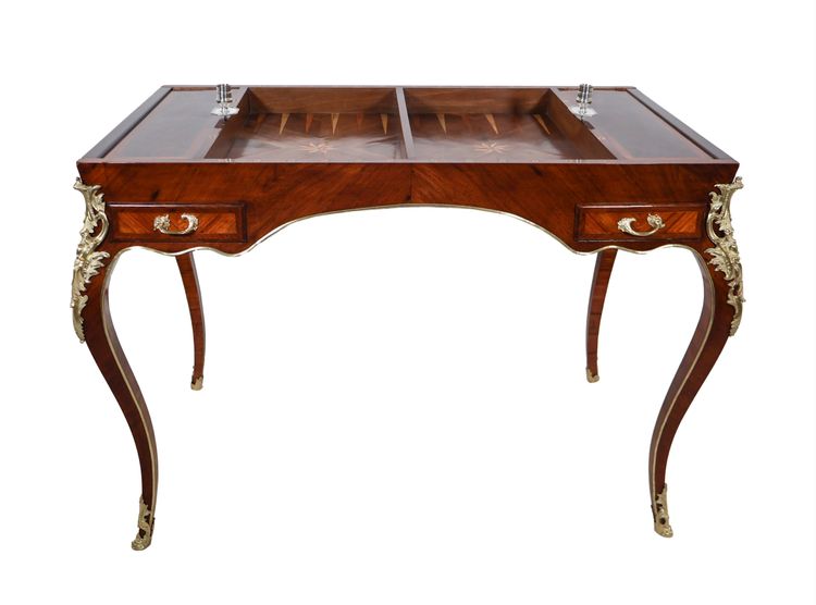 Rosewood and amaranth tric-trac table - Louis XV period