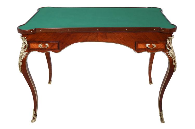 Rosewood and amaranth tric-trac table - Louis XV period