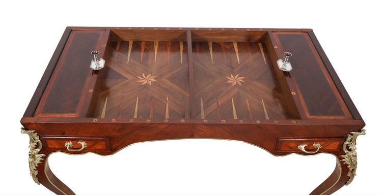 Rosewood and amaranth tric-trac table - Louis XV period