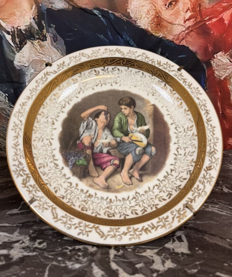 Pair of plates in D'Uzès porcelain