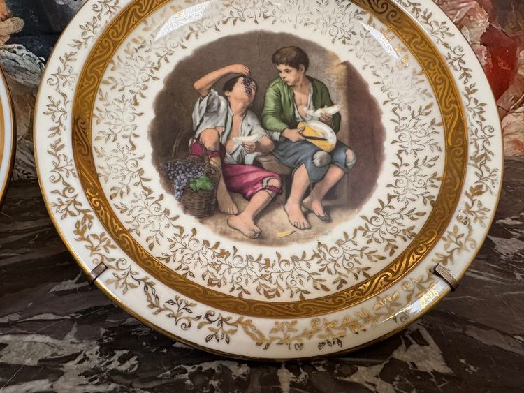 Pair of plates in D'Uzès porcelain
