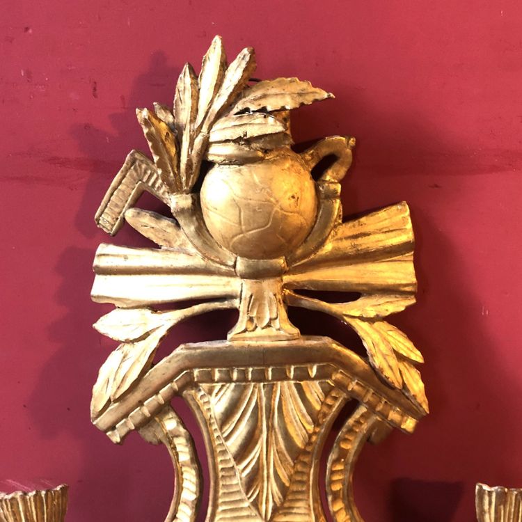 Baromètre-Thermomètre Allégorie des Sciences, époque Louis XVI