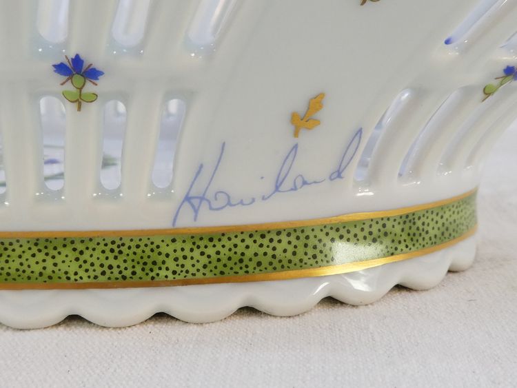 LIMOGES HAVILAND Dekor Vieux Paris Tafelaufsatz Korb Paniere
