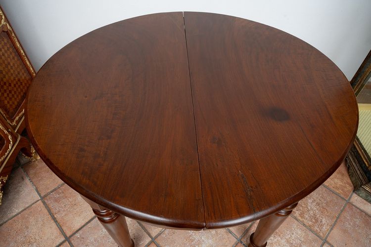 Table ancienne extensible Louis Philippe Napolitaine Epoque 19ème siècle.