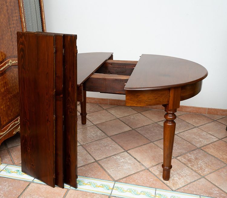 Table ancienne extensible Louis Philippe Napolitaine Epoque 19ème siècle.