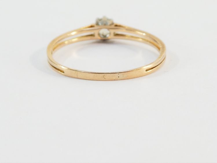 Bague solitaire en OR jaune 18 carats avec DIAMANT