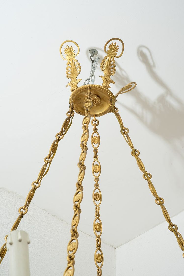 Antico lampadario Impero, Francia, XIX secolo.