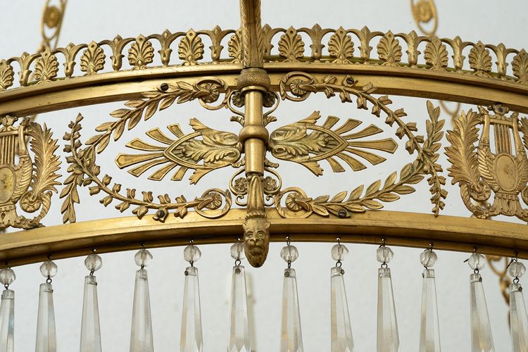 Antico lampadario Impero, Francia, XIX secolo.