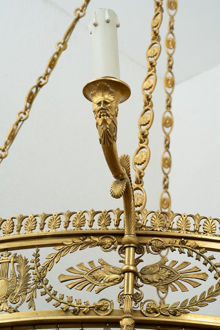 Antico lampadario Impero, Francia, XIX secolo.