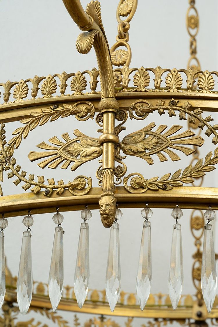 Antico lampadario Impero, Francia, XIX secolo.