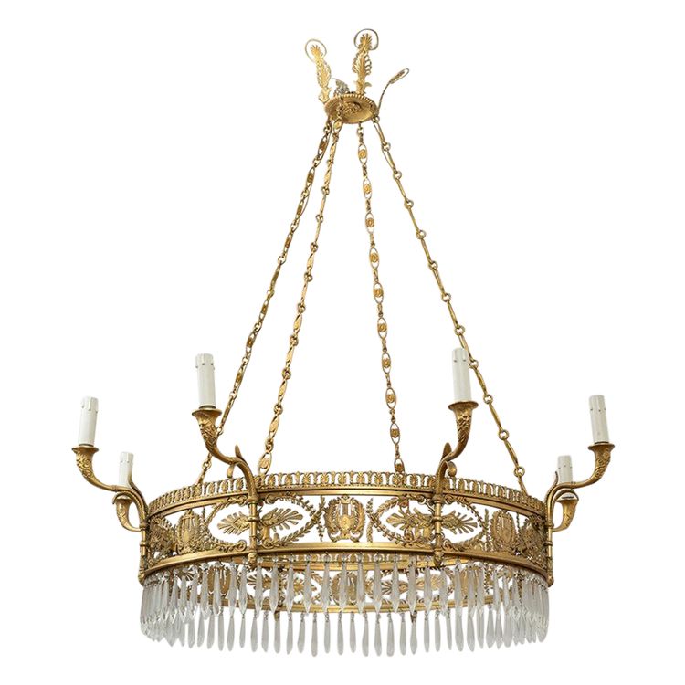 Antico lampadario Impero, Francia, XIX secolo.