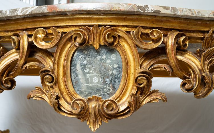Antique Napoleon III console table France 19th century.