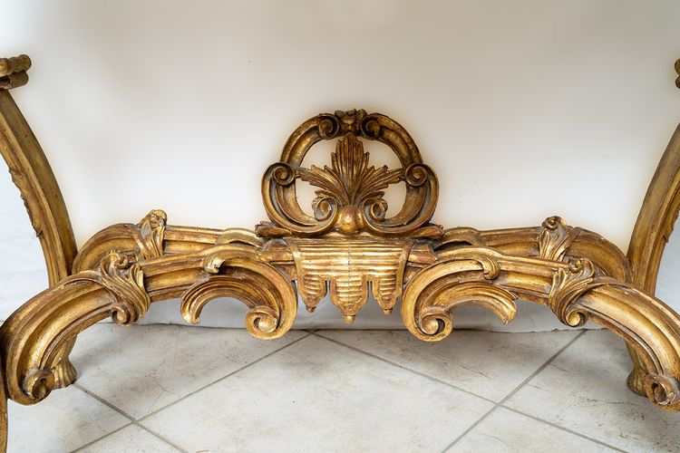Antique Napoleon III console table France 19th century.