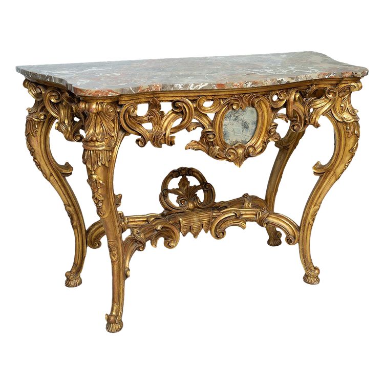 Antique Napoleon III console table France 19th century.