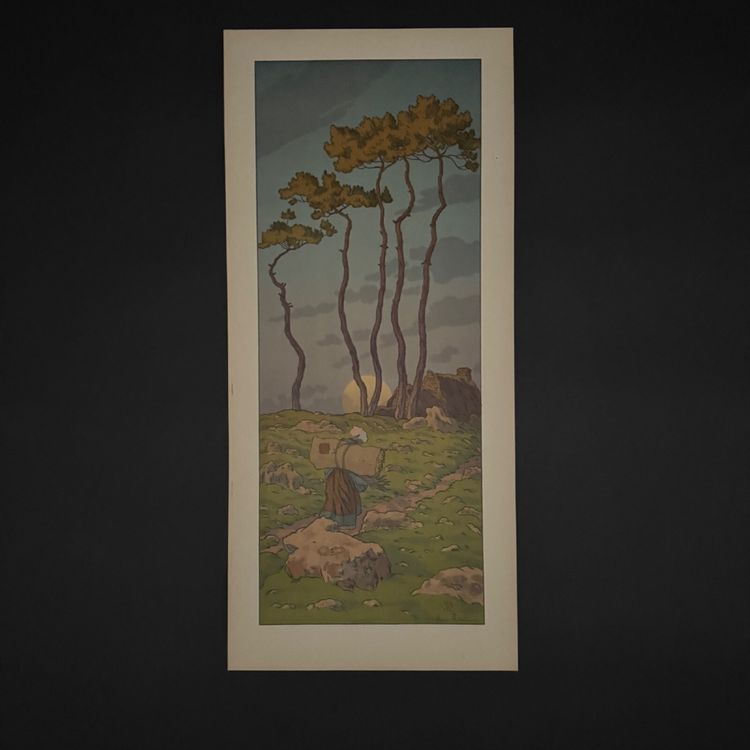 Lithograph by Henri Rivière La Féérie des Heures - La Pleine Lune