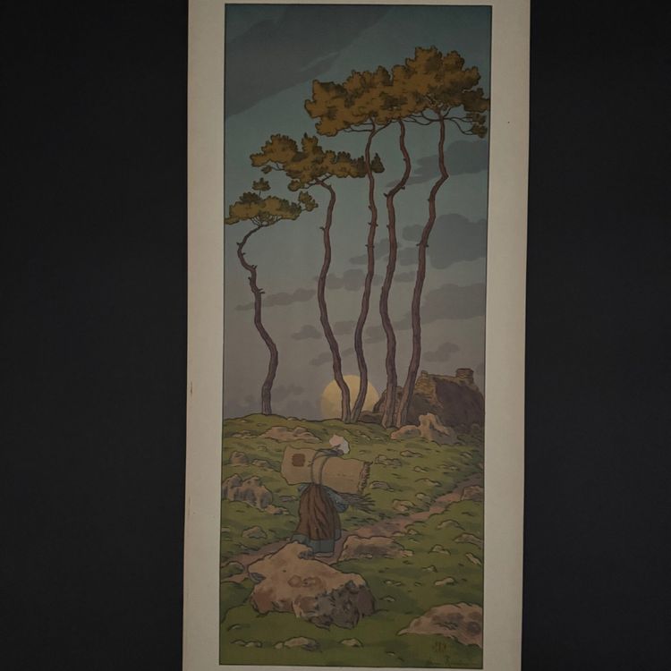 Lithograph by Henri Rivière La Féérie des Heures - La Pleine Lune