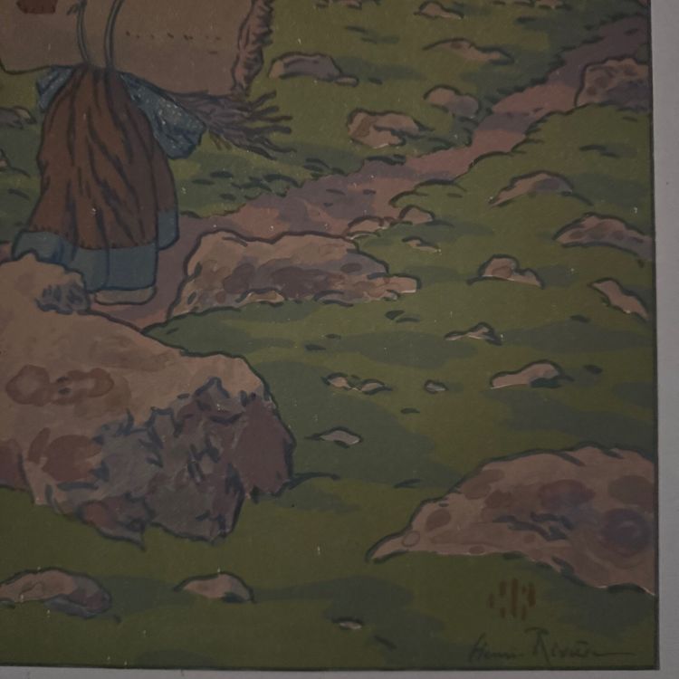 Lithograph by Henri Rivière La Féérie des Heures - La Pleine Lune