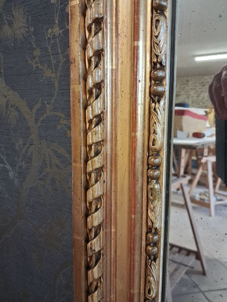Specchio del XIX secolo con ghirlande 181 x 111