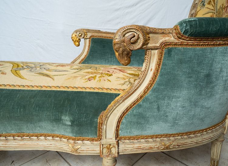 Dormeuse Ancienne Napoleon III, Frankreich, 19. Jahrhundert.