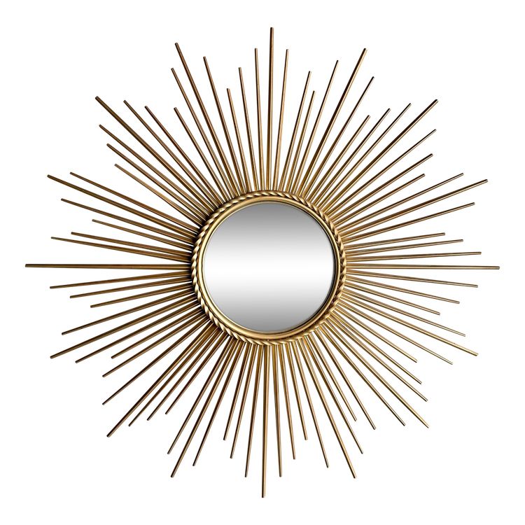 Miroir soleil en métal doré circa 1960