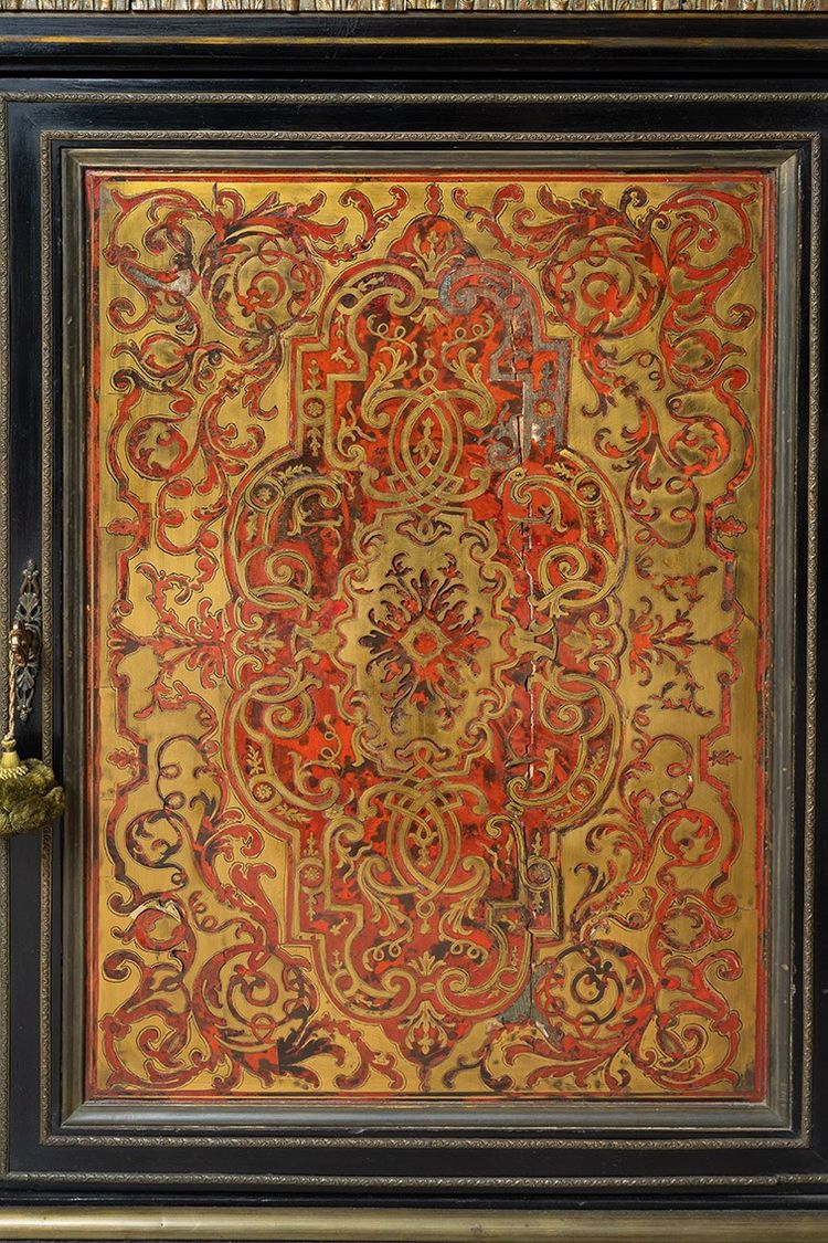Antique Napoleon III France 19th century Boulle-style sideboard.