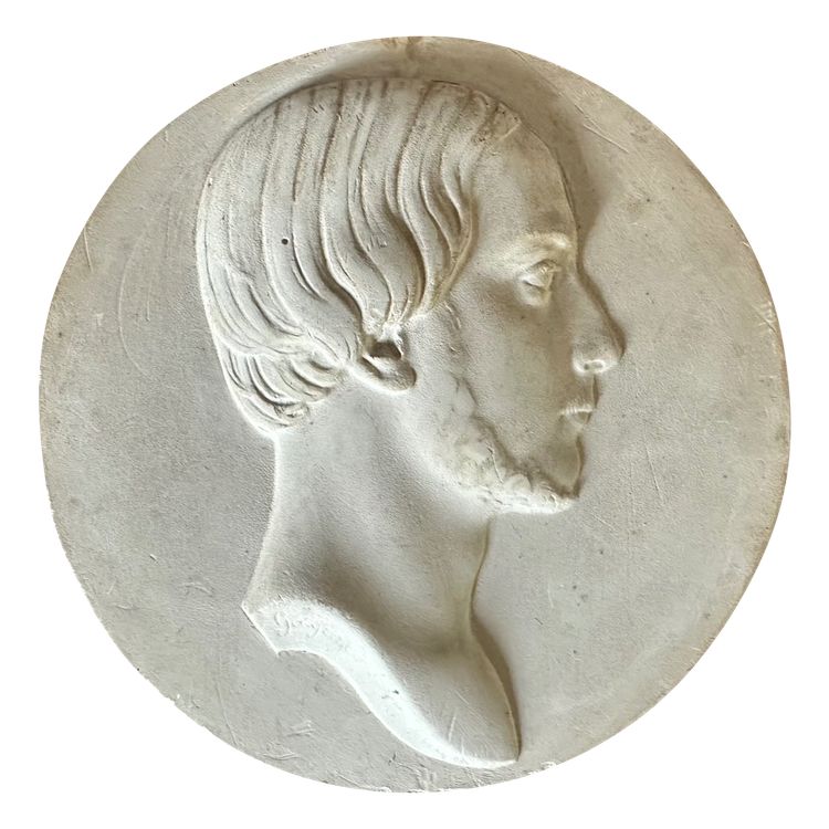 Medaglione in gesso del Conte di Chambord