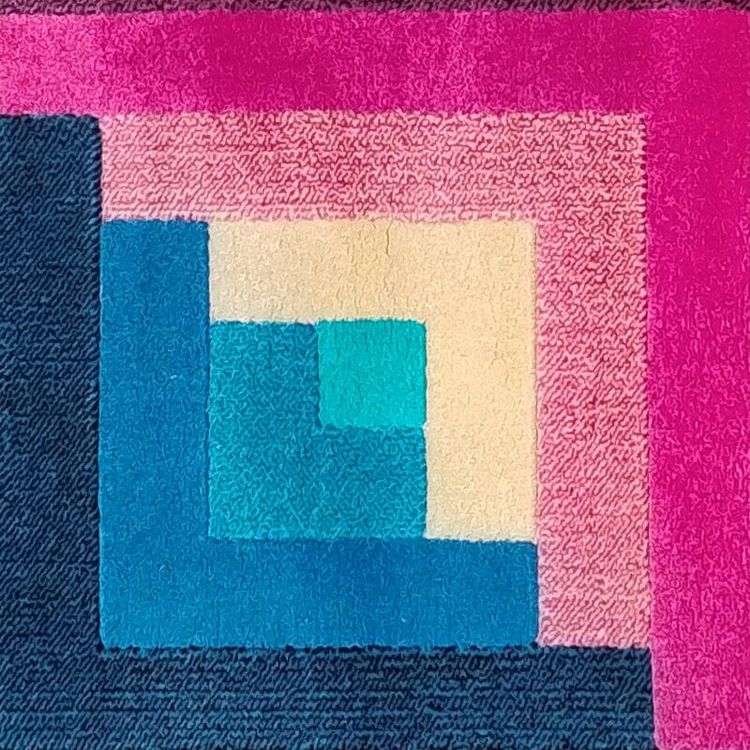 Tappeto geometrico in lana italiana degli anni '80 di Missoni per T&J Vestor