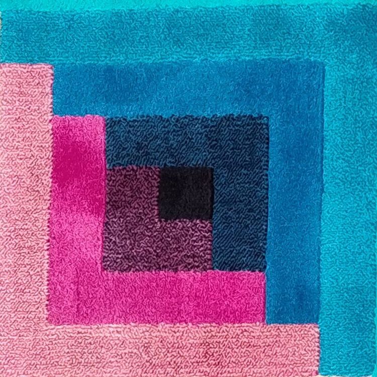 Tappeto geometrico in lana italiana degli anni '80 di Missoni per T&J Vestor