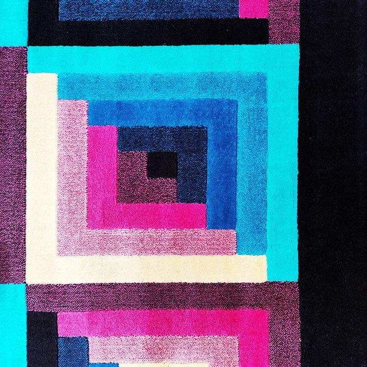 Tappeto geometrico in lana italiana degli anni '80 di Missoni per T&J Vestor