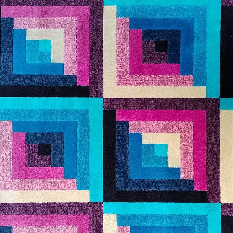 Tappeto geometrico in lana italiana degli anni '80 di Missoni per T&J Vestor
