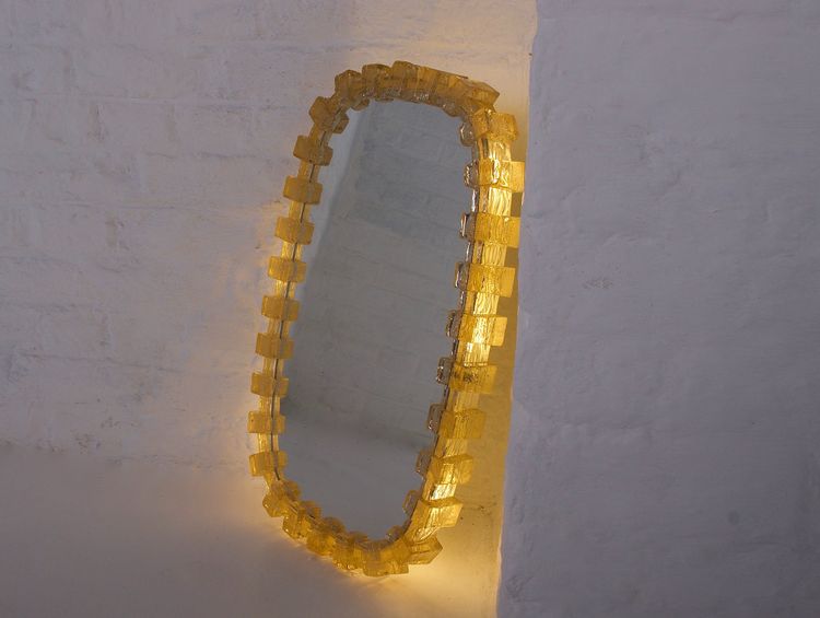 Amber Acrylic Luminous Mirror.