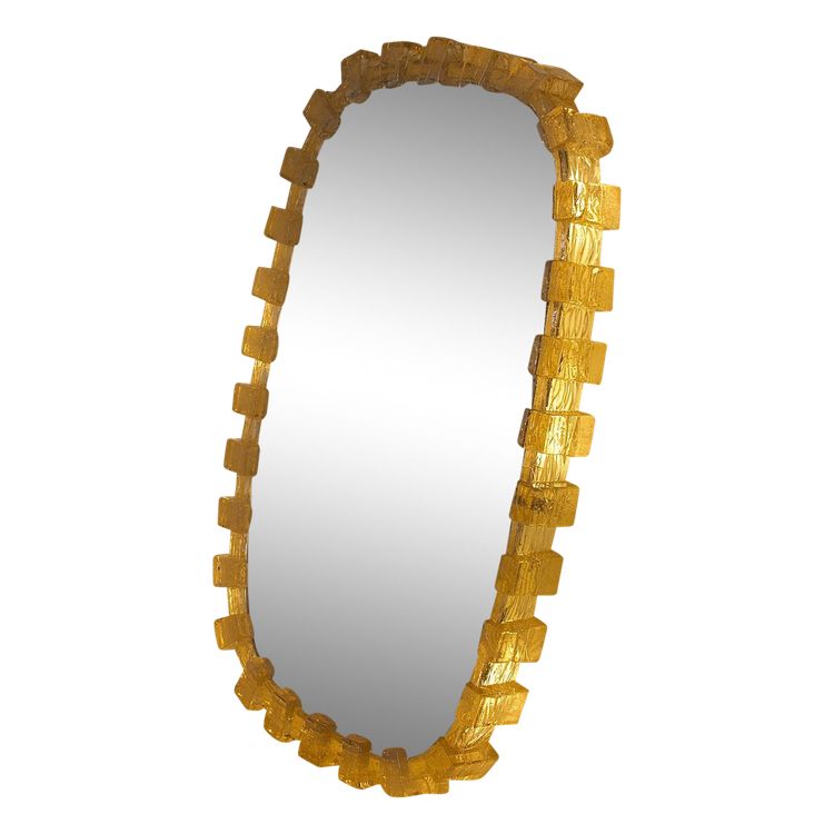 Amber Acrylic Luminous Mirror.