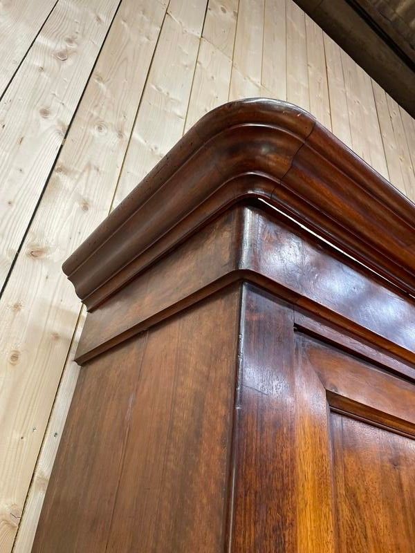 Louis Philippe era wardrobe in walnut and plating