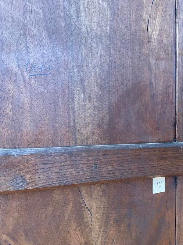 Louis Philippe era wardrobe in walnut and plating