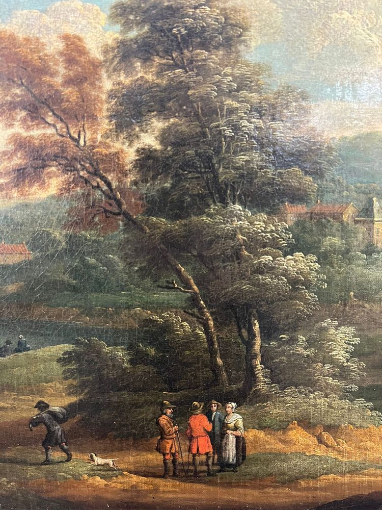 Anonymous, 18th century, a) b) "Landscape with Figures"