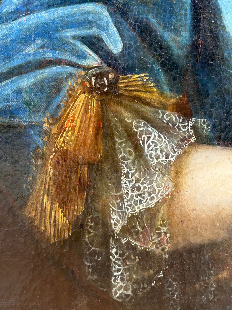 Portrait Of An Elegant Woman Oil On Canvas 18th century period