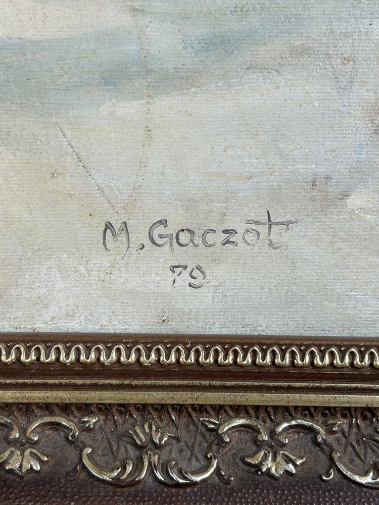 Scène De Chasse En Troïka - Scuola russa Firmato M.gaczot Datato 79 Olio su tela - Tableau