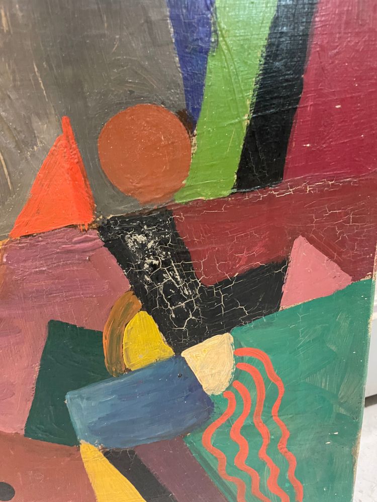 Jozef Popczyk Abstract Cubist composition Circa 1930 Oil on canvas