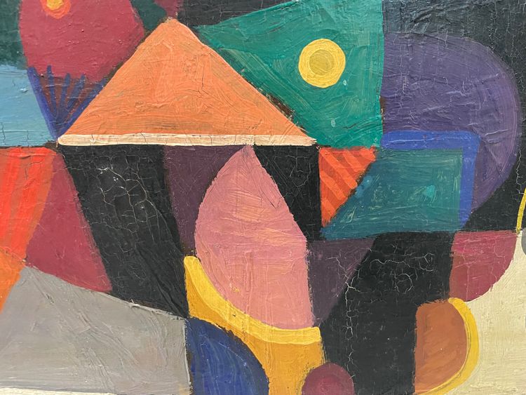 Jozef Popczyk Abstract Cubist composition Circa 1930 Oil on canvas