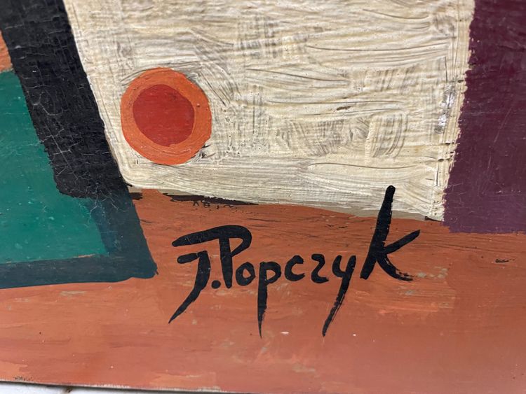 Jozef Popczyk Abstract Cubist composition Circa 1930 Oil on canvas