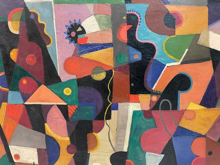 Jozef Popczyk Abstract Cubist composition Circa 1930 Oil on canvas