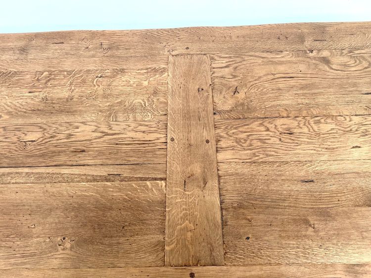 Solid oak extensible table - France, 1950s