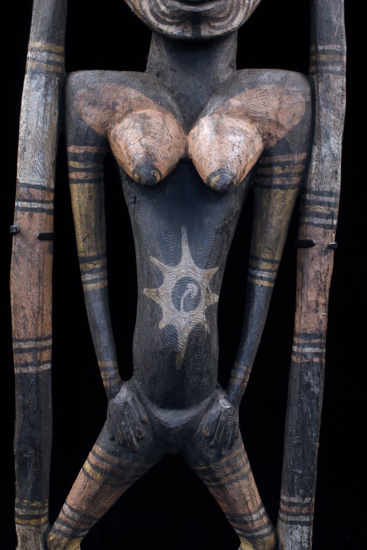 Figure crochet, Oceanian art, tribal art, Papua New Guinea, Oceania, 109 x 29 cm