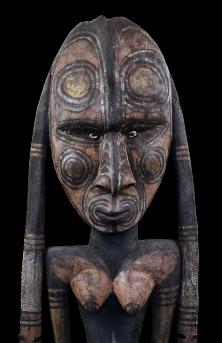 Figure crochet, Oceanian art, tribal art, Papua New Guinea, Oceania, 109 x 29 cm
