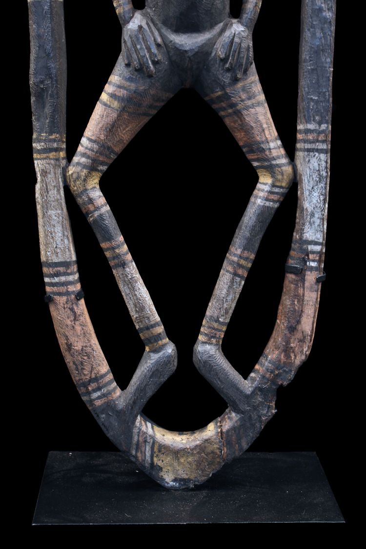 Figure crochet, Oceanian art, tribal art, Papua New Guinea, Oceania, 109 x 29 cm