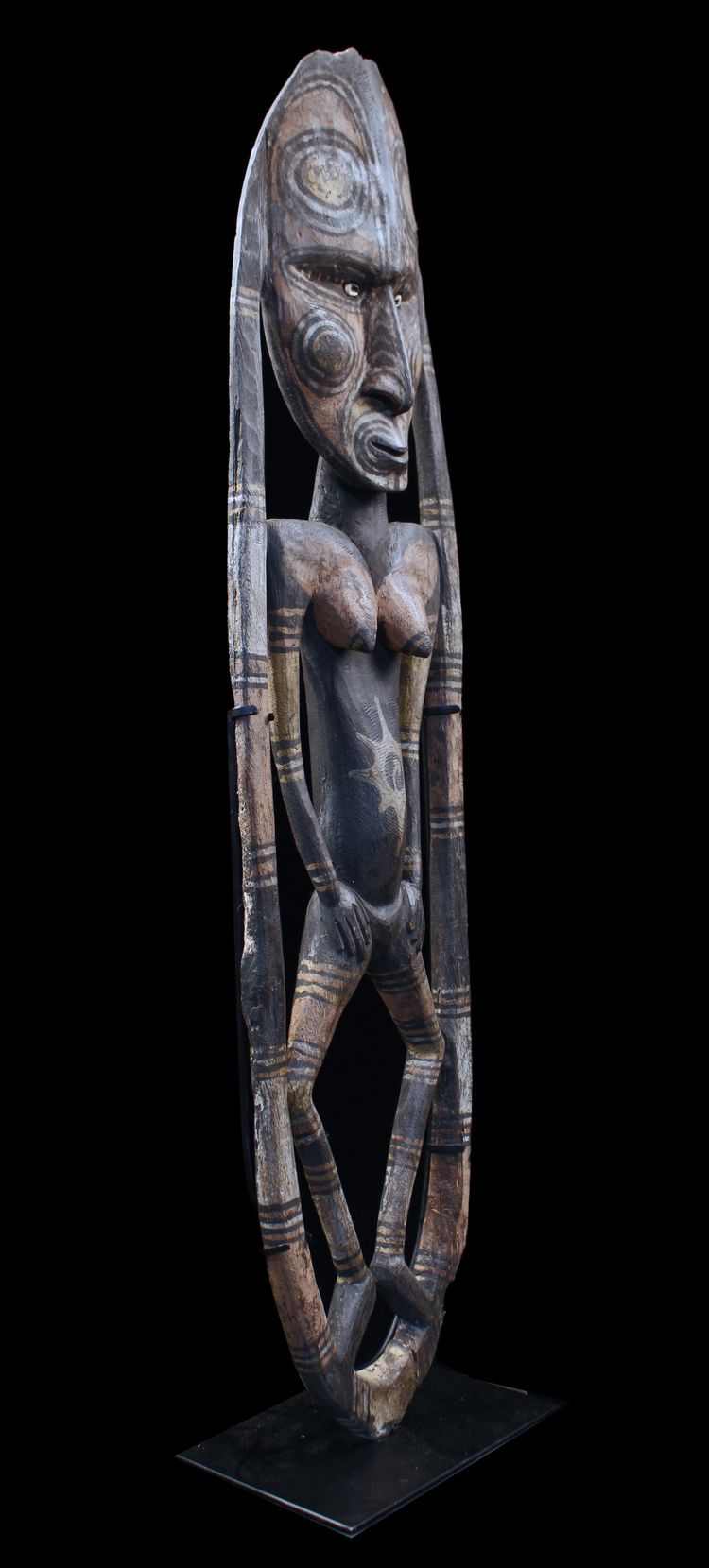 Figure crochet, Oceanian art, tribal art, Papua New Guinea, Oceania, 109 x 29 cm