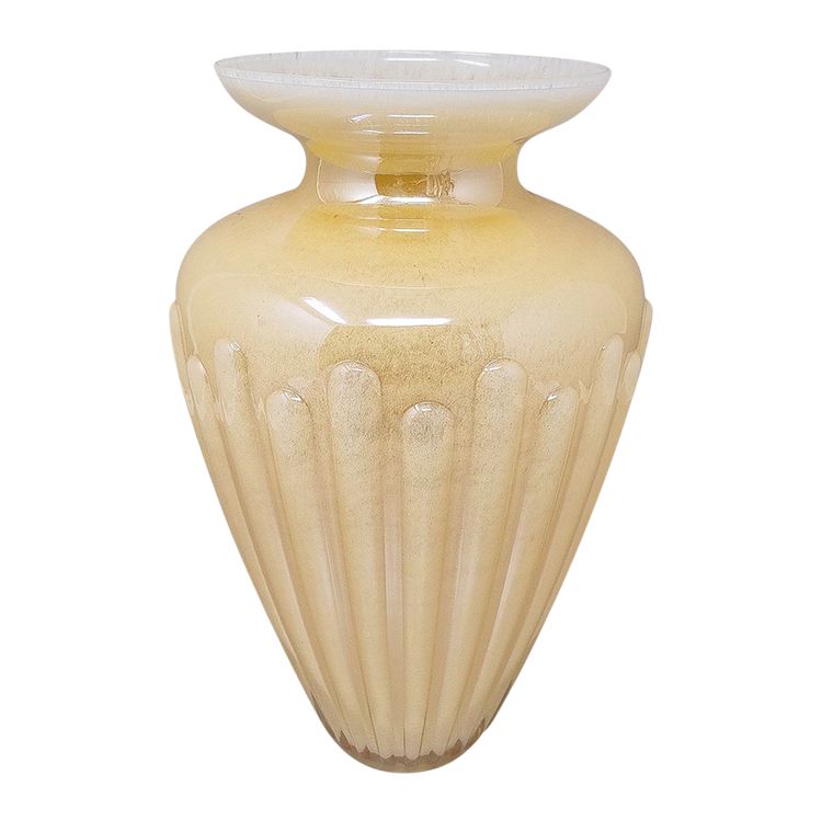 1960er Jahre Erstaunliche beige Vase von Michielotto. Hergestellt in Italien