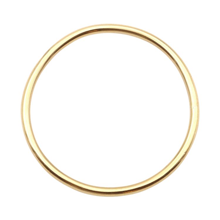Bangle gold bracelet in 18 karat gold without clasp, Smooth, undecorated bracelet 