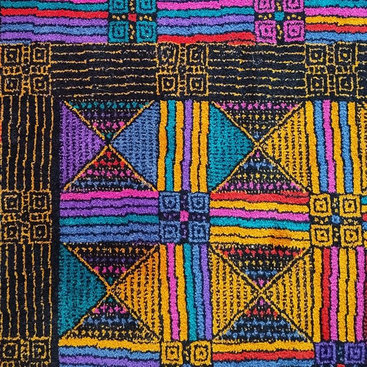 Magnifique tapis géométrique en laine italienne des années 1980 par Missoni pour T&J Vestor