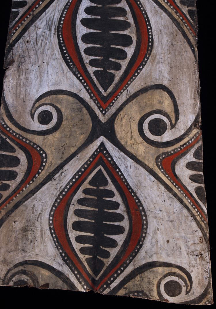 Bemalte Rinde, Stammeskunst, Ozeanische Kunst, Ozeanien, Papua-Neuguinea, 105 x 43 cm